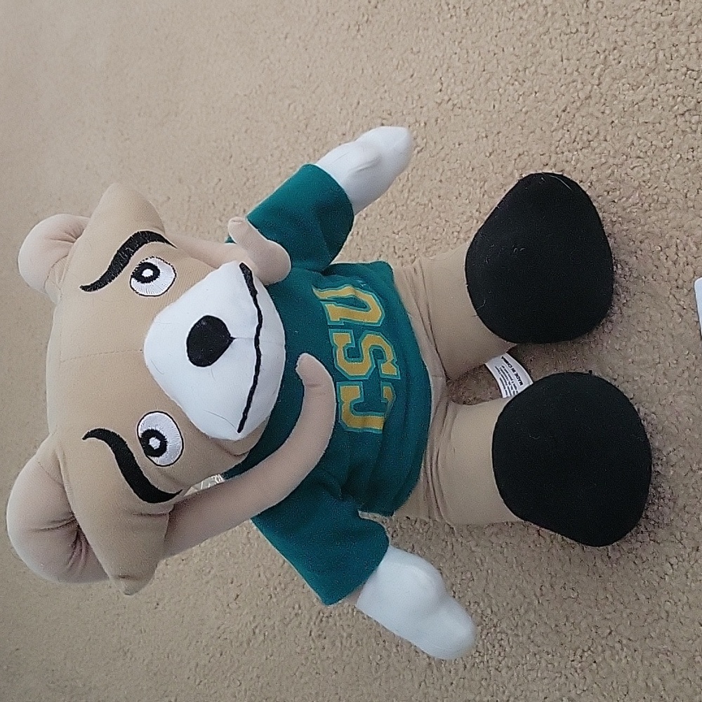 Stuffed animal CSU RAMS 14 inches long removable shirt